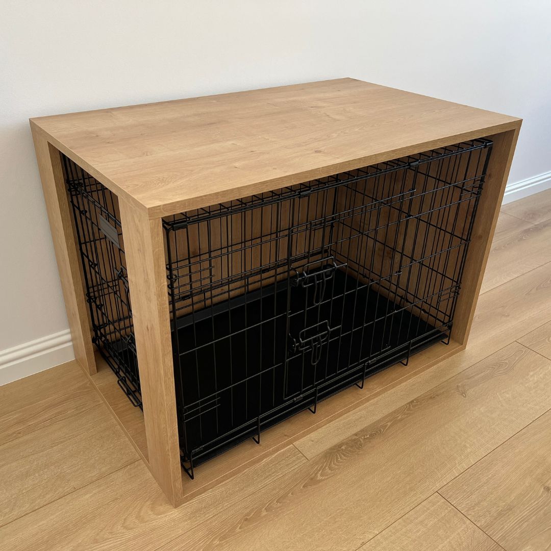 Mebloklatka KANDK od HERTE to częściowo otwarta obudowa na klatkę kennelową